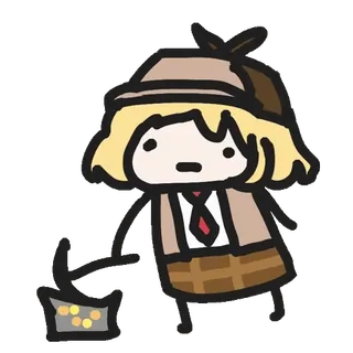 ⛏ efbd09ae Amelia Watson ameila watson, vtuber, detective, cartoon, anime, hololive telegram sticker