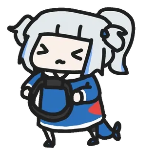 🏋️‍♀️ 1ee3aa72 Gawr Gura Anime, Chibi, Vtuber, Mignon, Gawr Gura telegram sticker