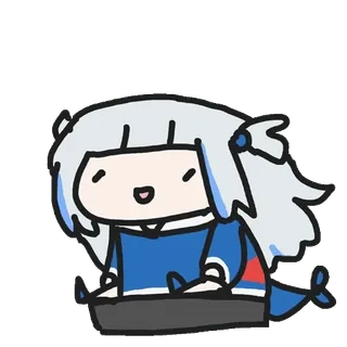🦈 4131beb7 Gawr Gura vtuber, animé, requin, mignon, hololive, gawr gura telegram sticker