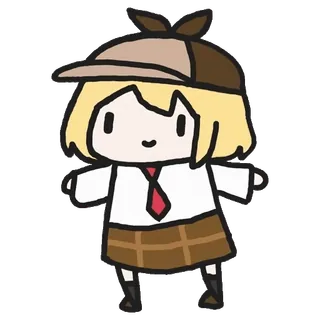 😇 7aabf1ce Amelia Watson vtuber, anime, mignon, kawaii, dessin animé, amelia watson telegram sticker