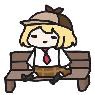🪑 8636ce02 Amelia Watson Anime, Sticker, Mignon, Dessin animé, Amelia Watson, VTuber telegram sticker