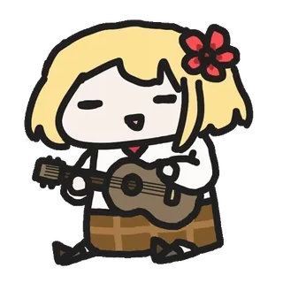 🎸 afd9d761 Amelia Watson Anime, VTuber, Amelia Watson, Hololive, Musique, Guitare, Kawaii, Dessin animé telegram sticker