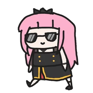 💀 b5678731 Mori Calliope Anime, Mori Calliope, VTuber, Lunettes de soleil, Cheveux roses, Couronne, Hololive, Dessin animé telegram sticker