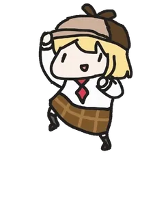 🔎 fbe49326 Amelia Watson Anime, Hololive, Vtuber, Détective, Mignon, Dessin animé telegram sticker