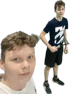 🎾 9baca7a3 사람들, 테니스, 친구, 스포츠, 실내, 재미 telegram sticker