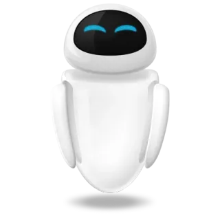 😊 41143ee3 EVE WALL-E robot, personaje, película, animado, ciencia ficción telegram sticker