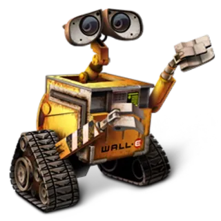 👋 4331d668 WALL-E robot, dibujos animados, película, pixar, lindo, animado telegram sticker