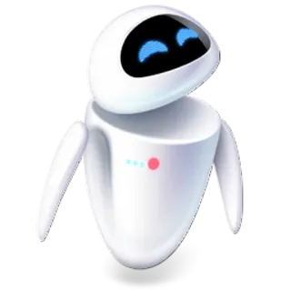 😊 cbd86156 Eve WALL-E robot, blanco, animado, ciencia ficción, personaje telegram sticker