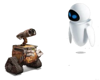💑 e6617084 WALL-E robot, animación, película, lindo, ciencia ficción, Eva telegram sticker