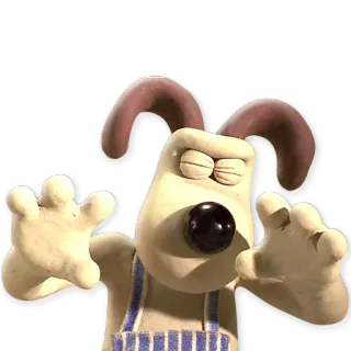 🍽 a9ca9066 Gromit Wallace & Gromit anjing, animasi, animasi tanah liat, inggris, kartun telegram sticker