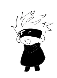😄 7428af91 Gojo Satoru Jujutsu Kaisen アニメ, マンガ, キャラクター, 五条悟, 呪術廻戦, ちび telegram sticker