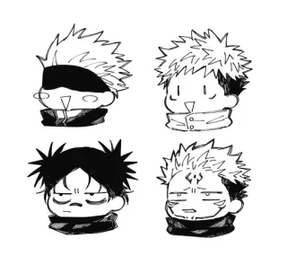 🤏 ef307f95 アニメ, 漫画, ちび, キャラクター, ステッカー, 呪術廻戦 telegram sticker