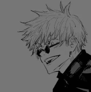 😎 f67b3298 Gojo Satoru Jujutsu Kaisen アニメ, 漫画, 五条悟, 呪術廻戦, キャラクター, 眼鏡 telegram sticker