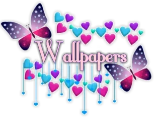 🌈 00e37aeb Wallpapers papéis de parede, corações, borboletas, decorativo, rosa, azul, design telegram sticker