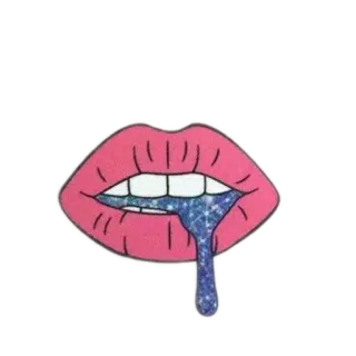 🌈 73e0abea lábios, boca, brilho, adesivo, rosa, gloss, dentes telegram sticker