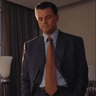 😡 3fcf26b1 Leonardo DiCaprio ator, celebridade, homem, terno telegram sticker