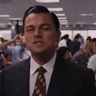 😊 3fe28297 leonardo dicaprio, ator, filme, terno, celebridade telegram sticker