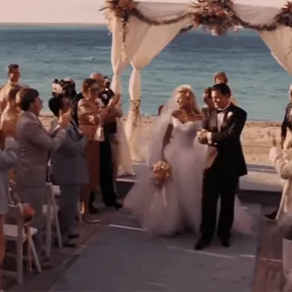 🤵 645e16c8 casamento, praia, noiva, noivo, cerimônia telegram sticker