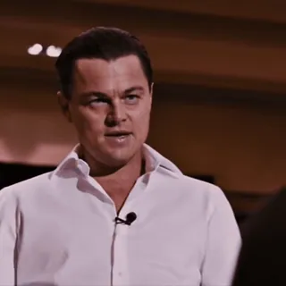 🖋 d9fe629c Leonardo DiCaprio ator, celebridade, homem, entrevista, retrato telegram sticker