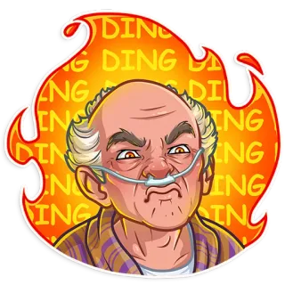 😡 b2b3797f Hector Salamanca Breaking Bad DING DING Breaking Bad, เฮกเตอร์ ซาลามังกา, ding, ซีรีส์, ตัวร้าย telegram sticker