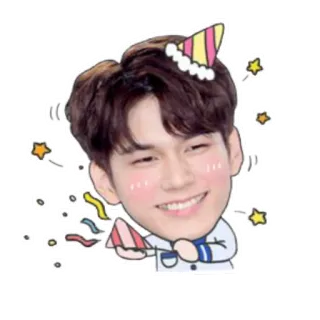 🕶 5739a3f5 fiesta, celebración, cumpleaños, confeti, sombrero, estrellas telegram sticker