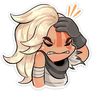 🤦 1ba731c3 sticker, illustration, exhausted, headache, stressed, anime telegram sticker