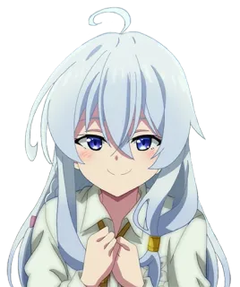 😌 d45c4822 动漫, 女孩, 角色, 蓝发, 可爱 telegram sticker