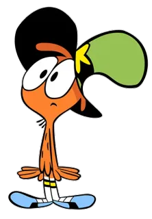 😐 3c186ff6 Wander Wander Over Yonder アニメ, 放浪, ワンダーオーバーヨンダー, ディズニー, オレンジ, 帽子 telegram sticker