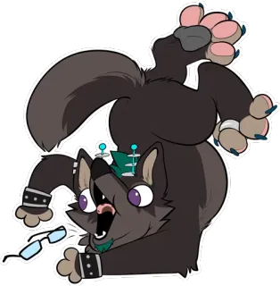 😲 2ea5bfe5 Furry, Anthro, Hond, Dier, Cartoon, Bril telegram sticker