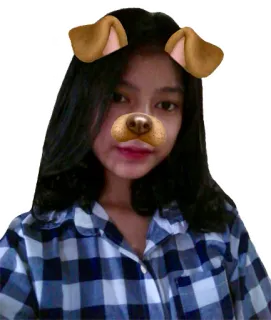 😜 750f4b1d Hundeohren, Filter, Mädchen, junge Frau, Porträt whatsapp sticker