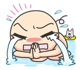 😂 c9f376d3 pleurer, triste, dessin animé, émotionnel, suppliant, désespéré telegram sticker
