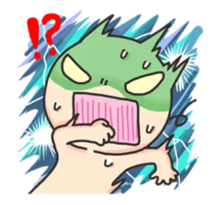 😱 e54e681f Dessin animé, Choc, Exclamation, Question, Surprise, Panique telegram sticker