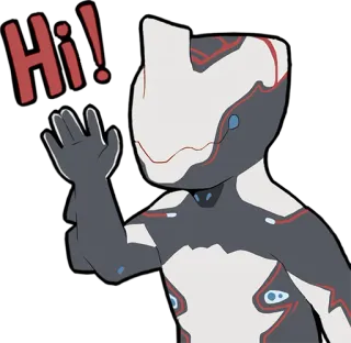 👋 289543b2 Hi! Мультфильм, Приветствие, Дружелюбный, Робот, Привет whatsapp sticker