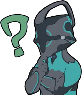 🤔 dd5dca79 вопросительный знак, размышление, абстракция, персонаж whatsapp sticker