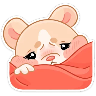 ☺️ 37f03693 triste, lindo, animal, oso, manta telegram sticker