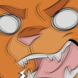 😡 1bf45a02 生气, 动物, 卡通, 表情, 毛茸茸, 牙齿 telegram sticker