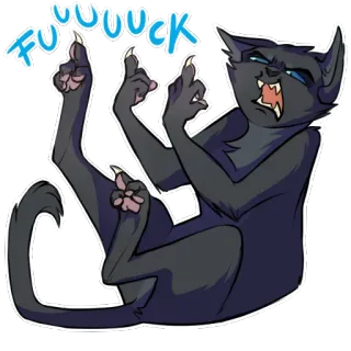 😽 78a75c7f FUUUUCK кот, злой, ругательство, обидный, животное, мультфильм telegram sticker