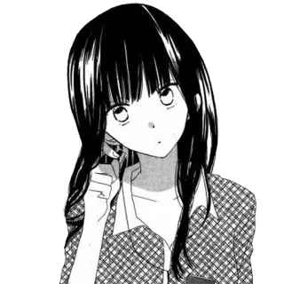 😯 1ebf29c5 Manga, Anime, Dziewczyna, Kreskówka, Rysunek, Naklejka telegram sticker
