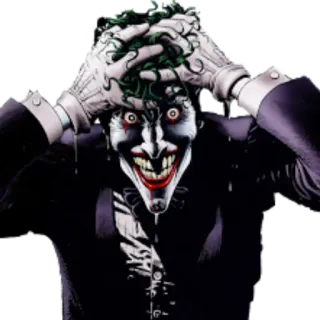 😱 211194a3 Joker Joker, DC Comics, villano, loco, personaje de cómic, payaso telegram sticker