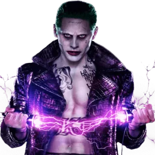 😠 3678e6e5 Joker Suicide Squad Joker, Escuadrón Suicida, DC Comics, villano, personaje de cómic, supervillano telegram sticker