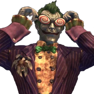 😎 9d674ddd Joker Joker, DC Comics, villano, payaso, Arkham, loco, personaje de cómic telegram sticker