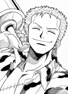 🙂 1d33548a Zoro One Piece อนิเมะ, วันพีซ, โซโล, โรโรโนอา โซโล, นักดาบ telegram sticker