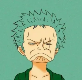😂 dcf31b8e Zoro One Piece อนิเมะ, วันพีซ, โรโรโนอา โซโล, โซโล, ตัวละคร telegram sticker
