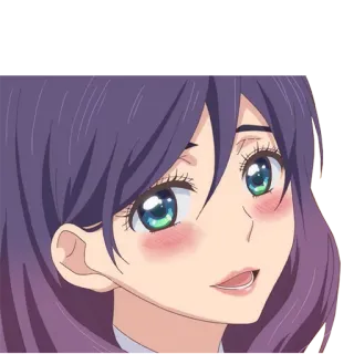 😳 8061d1c8 anime, menina, desenho animado, sorriso, feliz telegram sticker