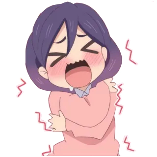 😚 c60805ab Anime, Desenho animado, Mulher, Frio, Tremendo, Emocional telegram sticker