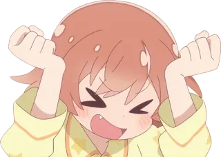 😆 a36b384d Anime, Cartoon, Aufgeregt, Fröhlich, Mädchen, Süß telegram sticker