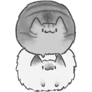 ☺️ 7d9349e5 chat, chaton, mignon, pile, animal, chat domestique telegram sticker