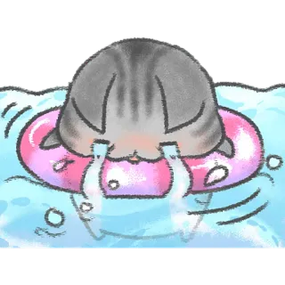 😩 fd60e4f1 chat, natation, piscine, flotteur, eau, mignon telegram sticker