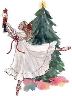 🏃‍♀ b6a4a5c7 The Nutcracker nutcracker, ballet, Christmas, dancer, holiday, tree, ornament whatsapp sticker