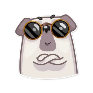 😎 0e6e042d Hund, Brille, Tier, Sonnenbrille, Emoji, Aufkleber whatsapp sticker